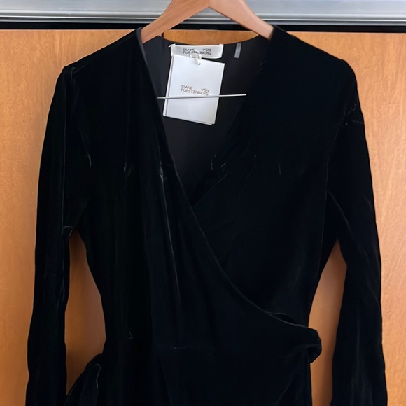 Diane Von Furstenberg Pants - Diana van Furstenberg  black velvet jumpsuit